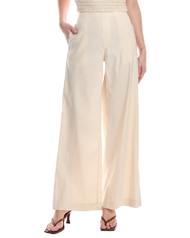 Y2K Nostalgic Fashion Look rag & bone Morgan Ivory Linen-Blend Pant Jean