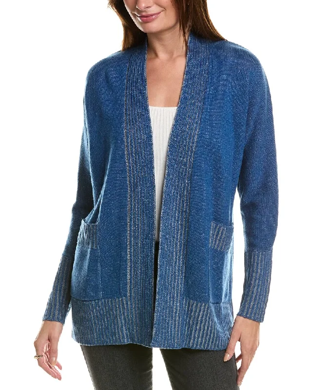 Holiday Glam Forte Cashmere Plaited Wool & Cashmere-Blend Cardigan