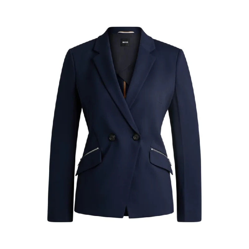 Comfortable Clothes Slim-fit blazer with zipped pockets