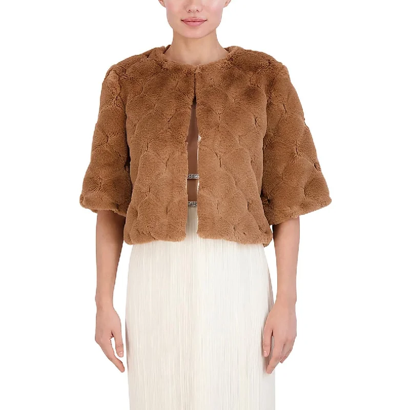 Chic Style Womens Faux Fur Shrug Jacket Faux Fur Coat