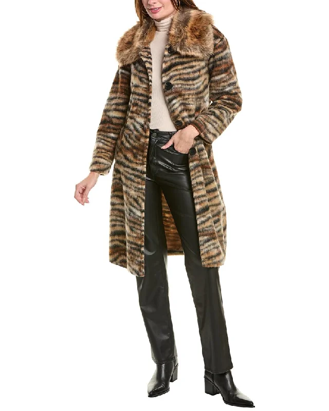 Limited Time La Fiorentina Animal Print Wool Coat