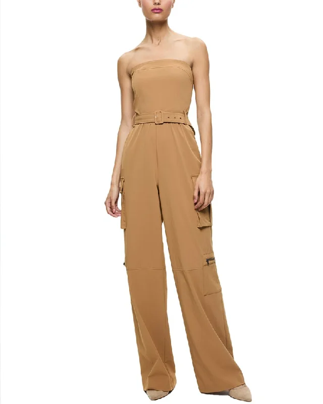 Trendy Attire For Her alice + olivia Sachiko Strapless Cargo Jumpsuit