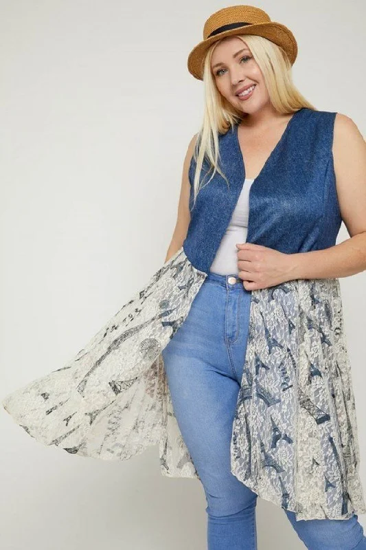 Limited Time Offers Sleeveless, Lace Cardigan