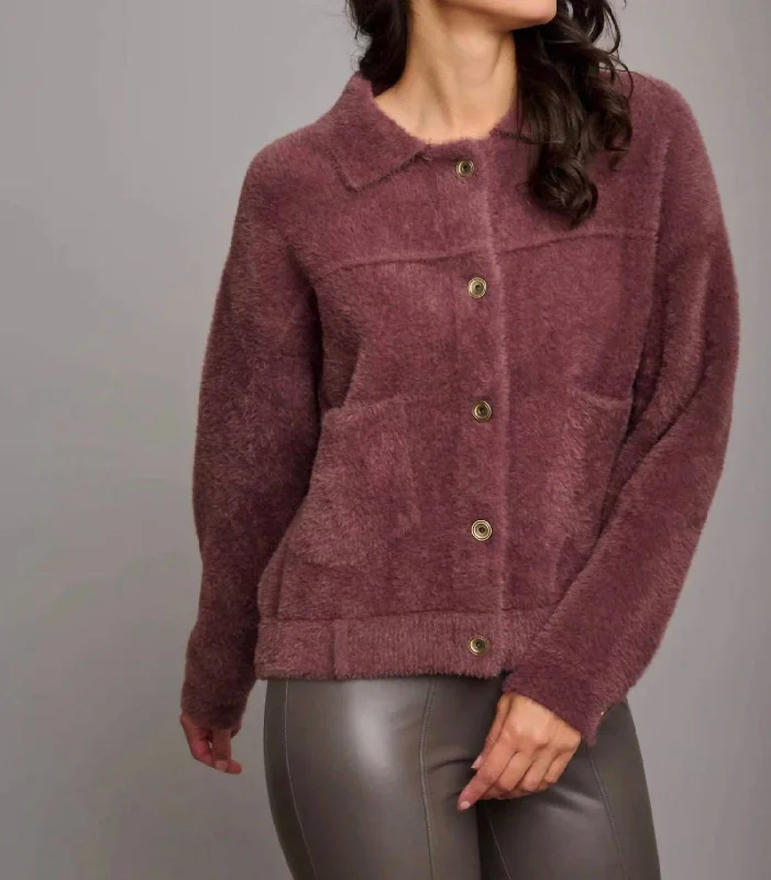 Big Savings On Rustic Countryside Styles Bubbly Jacket In Prune