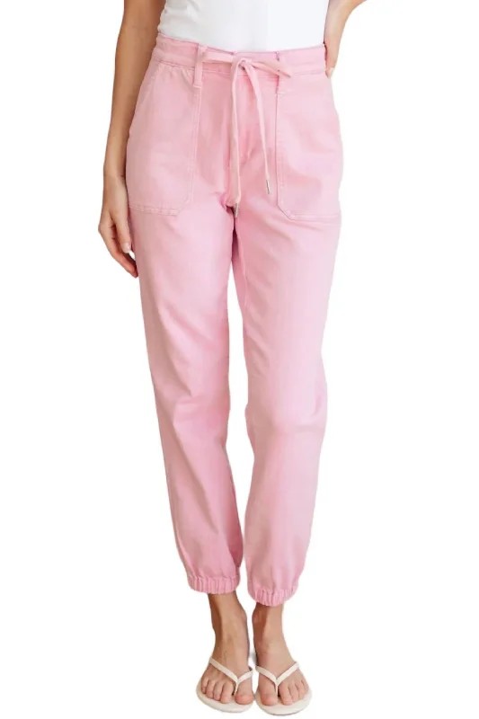 Fashion Forward Outfits Regina Denim Jogger In Pink