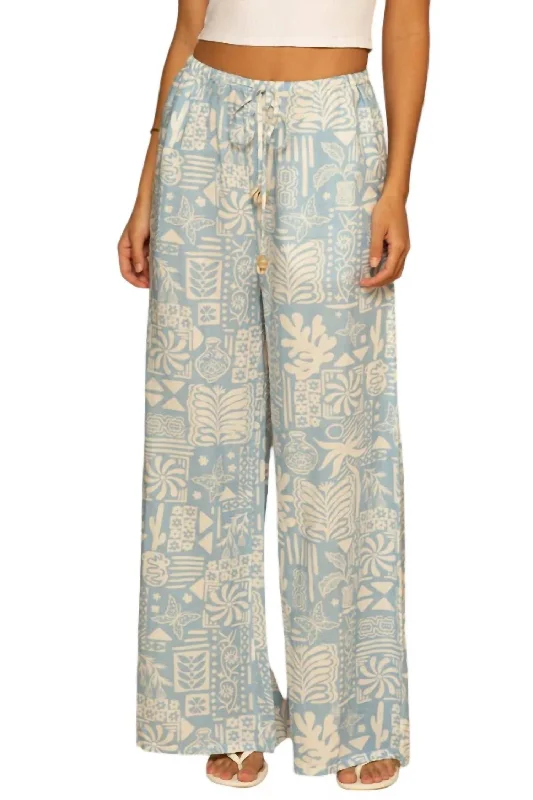 Hot Styles Beaded Beach Pant In Caribbean