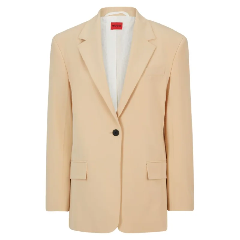 Style Versatile Women's Collection Oversize-fit jacket in stretch fabric with single button