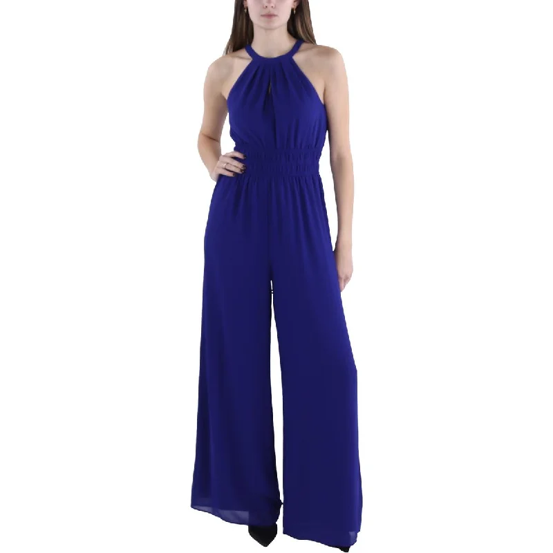 Hot Trends Womens Chiffon Wide Leg Jumpsuit