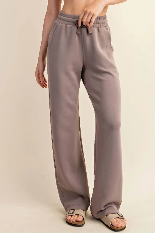 Hot Brand Discounts Luxe Straight Leg Pant In Mocha