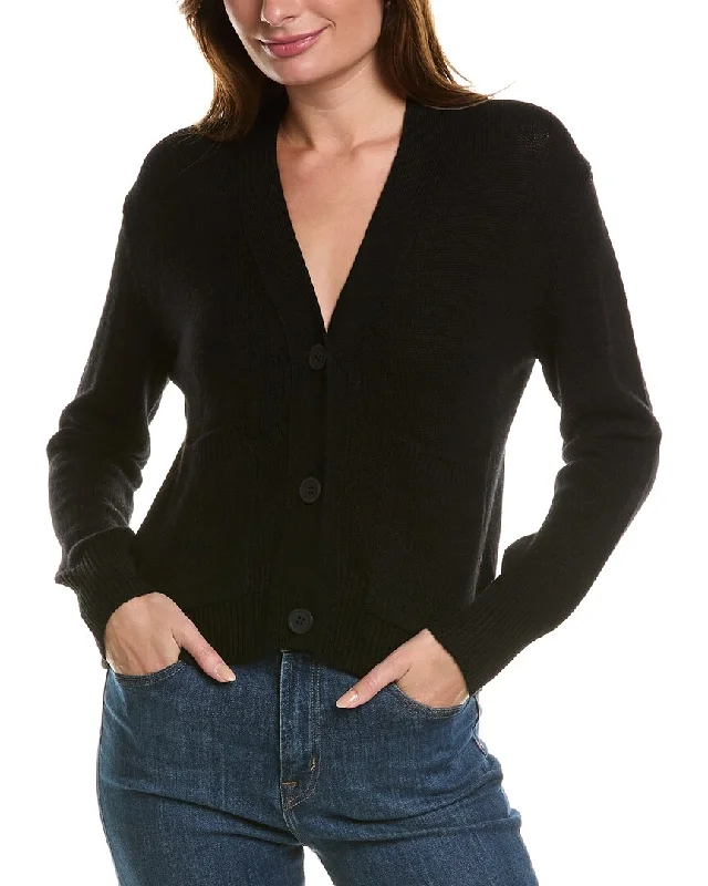 Effortless Style, Endless Impact Forte Cashmere Pocket V-Neck Wool & Cashmere-Blend Cardigan