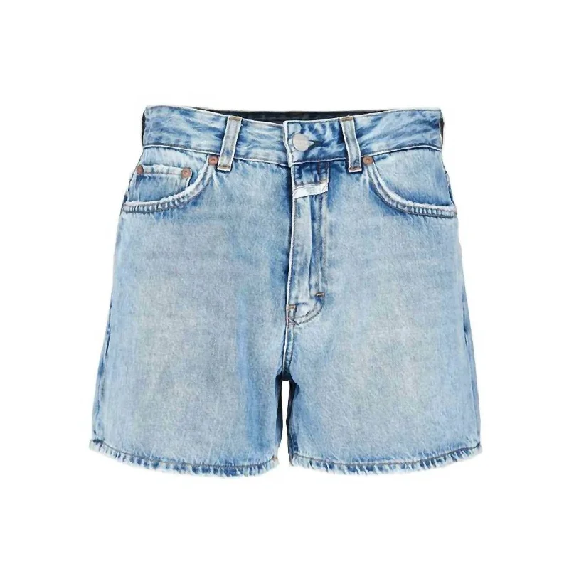 Casual Wear Azra Denim Short In Extreme Light