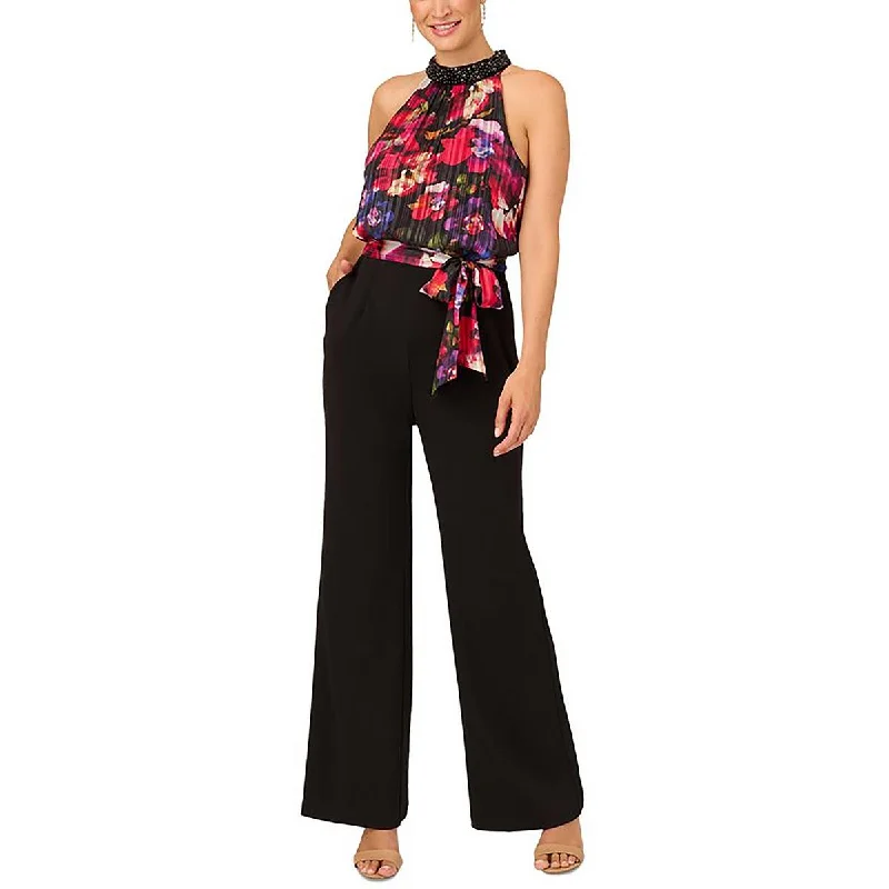 Holiday Sale Womens Wide Leg Embellished Jumpsuit