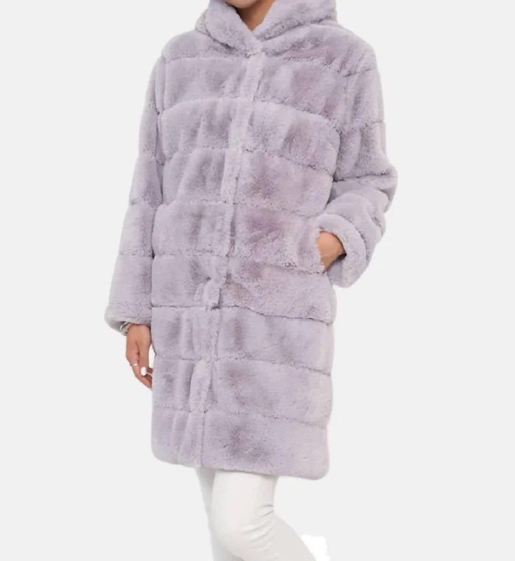 Tropical Island - Inspired Attire Emilia Zip Off Coat In Lavender Rail