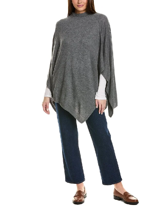 Timeless Classics Bruno Magli Double Funnel Neck Wool & Cashmere-Blend Poncho