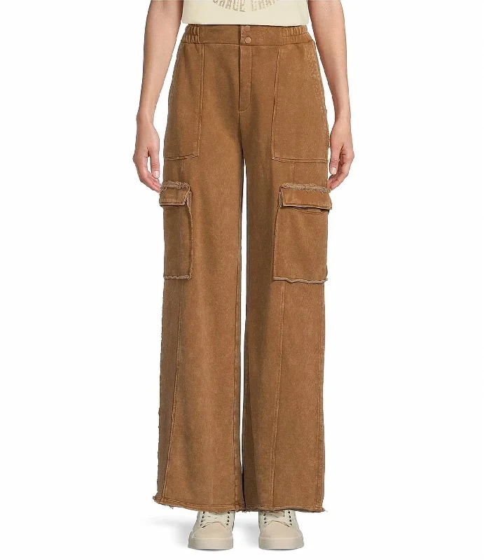 Limited Time Special Offer Dolly Vintage Washed Knit Cargo Pant In Brown