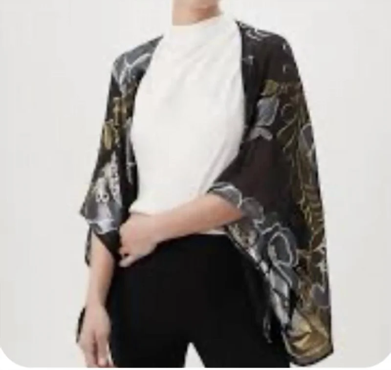 Summer Splash Sale Exquisite Jacket In Black Metallic