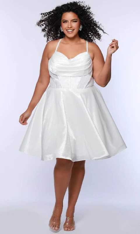 Limited Time Offers Sydney's Closet SC5341 - Satin A-line Dress with Sweetheart Neckline