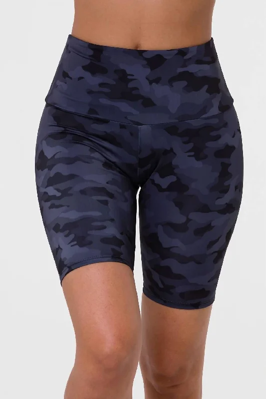 Flash Deals High Rise Biker Short In Black Grey Camo