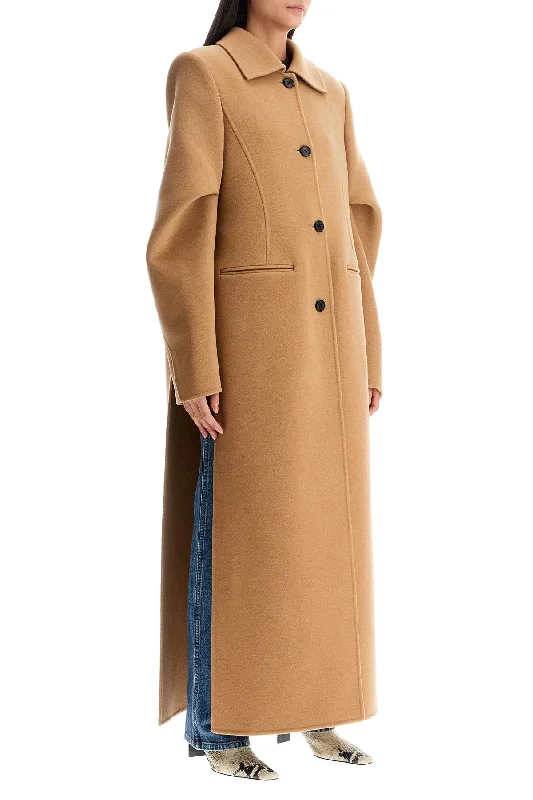 Fresh Styles, Fresh Deals Khaite Long Coat With Deep Side Slits