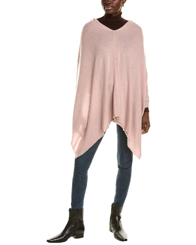 Casual Yet Stylish Separates sofiacashmere Pearl Trim Wool & Cashmere-Blend Poncho