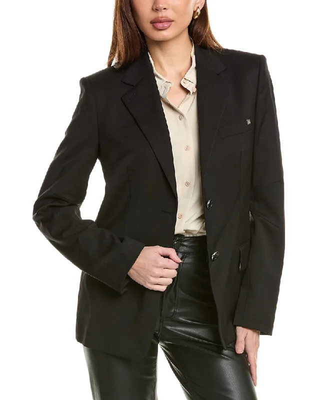 Edgy Fashion Helmut Lang Curve Classic Wool Blazer