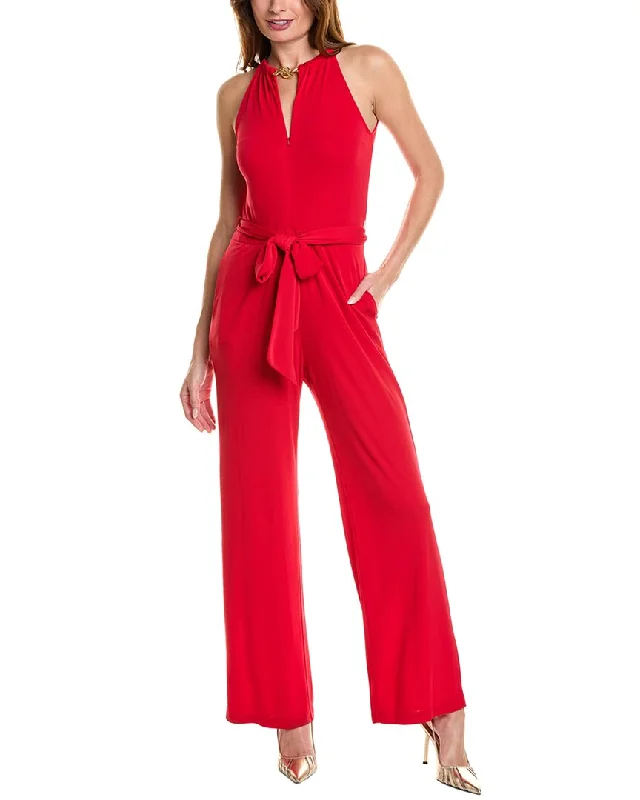 Sustainable Fashion Extravaganza Elie Tahari Chain Halter Jumpsuit