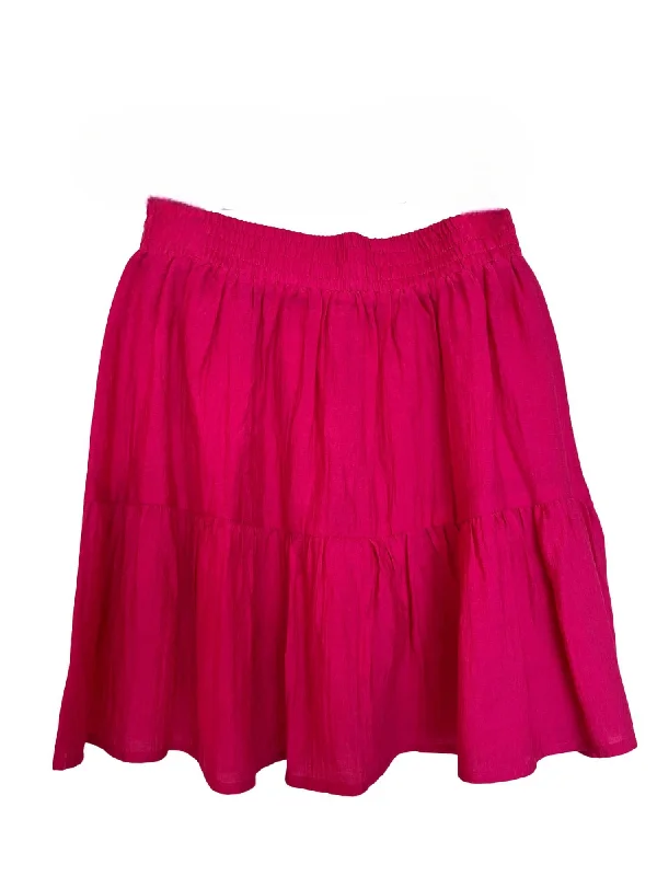 Exclusive Sale Tiered Skort In Hot Pink