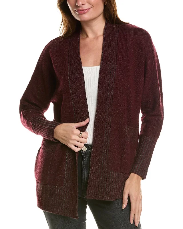 Stylish Looks Forte Cashmere Plaited Wool & Cashmere-Blend Cardigan