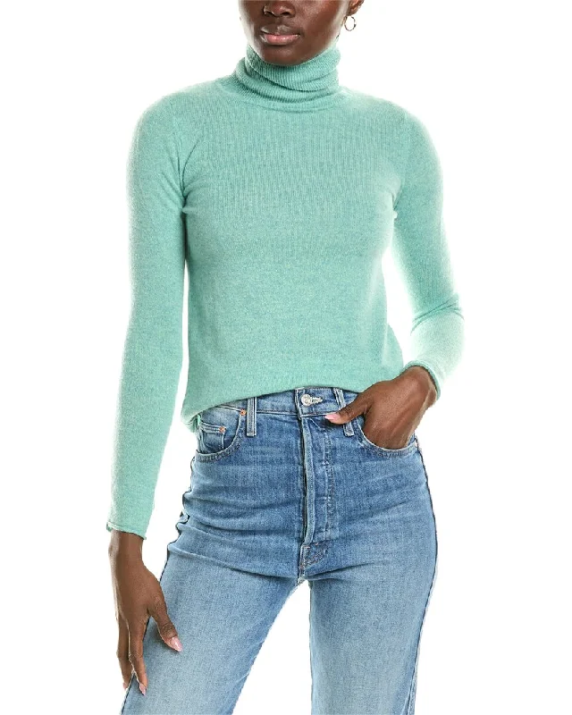 Must Haves sofiacashmere Roll Cuff & Hem Turtleneck Sweater