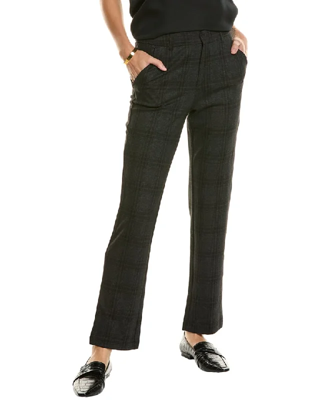 Feminine Flow T Tahari High Waist Ankle Straight Pant