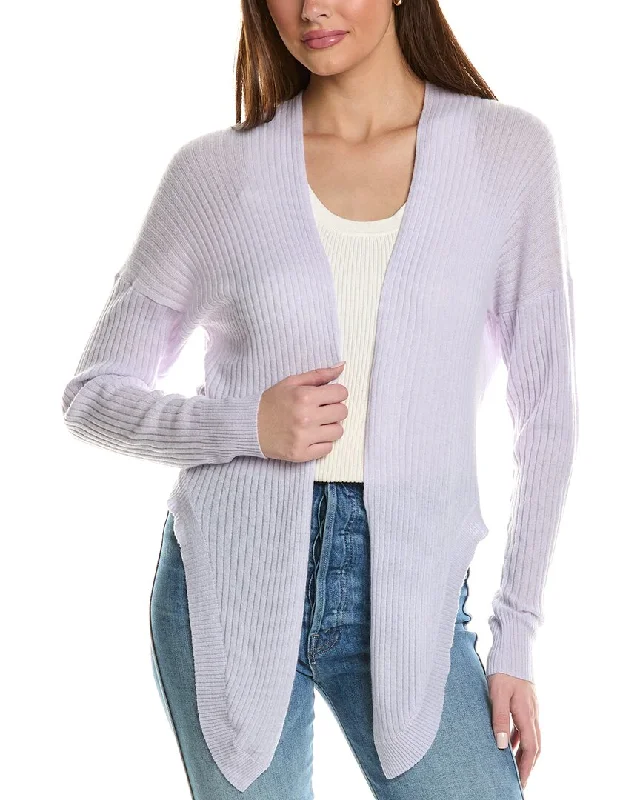 Casual Chic Autumn Cashmere Rib Cashmere Cardigan