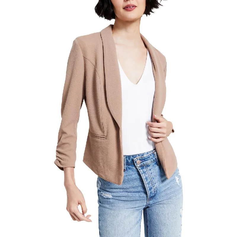 Must-Have Styles Petites Womens Sit Seprate Work Wear Open-Front Blazer