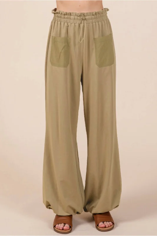 Spring Fashion Time Will Tell Joggers In Taupe