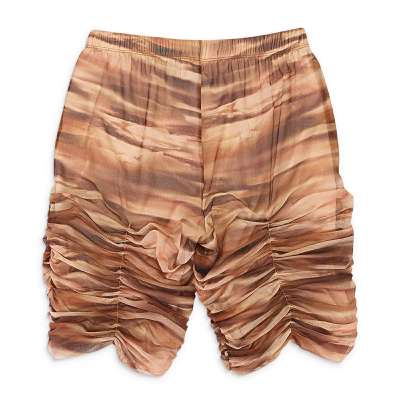 Seasonal Sale BIKERS WITH RUSHED DETAILS BROWN SHORTS