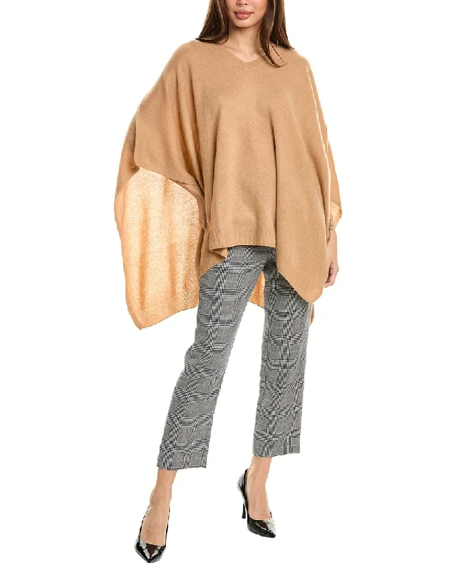 Bold Prints Casual Chic Amicale Cashmere V-Neck Cashmere Poncho