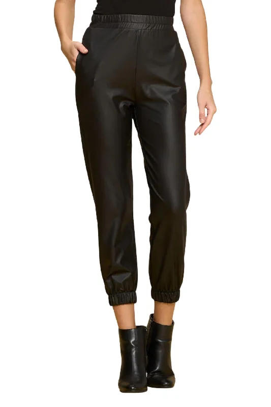 Special Offer For You Faux Leather Pant In Black