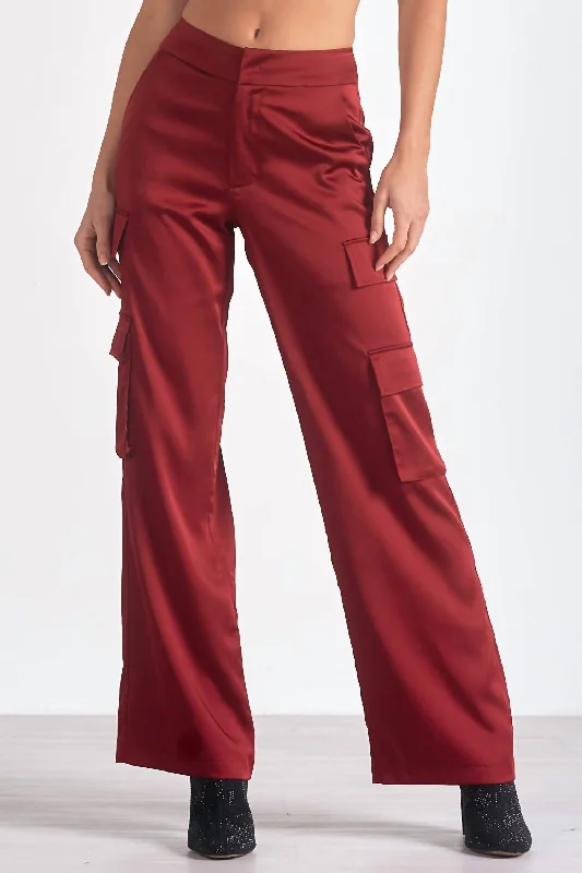 Luxury Fashion Amber Pant In Maroon