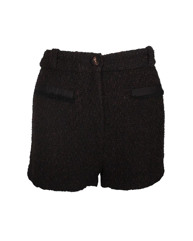 Limited Styles Ba&sh High-Waisted Shorts in Black Wool