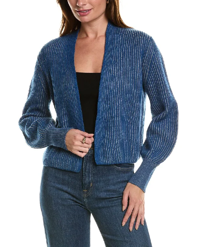 Vibrant Femme Fashion Forte Cashmere Plaited Wool & Cashmere-Blend Cardigan