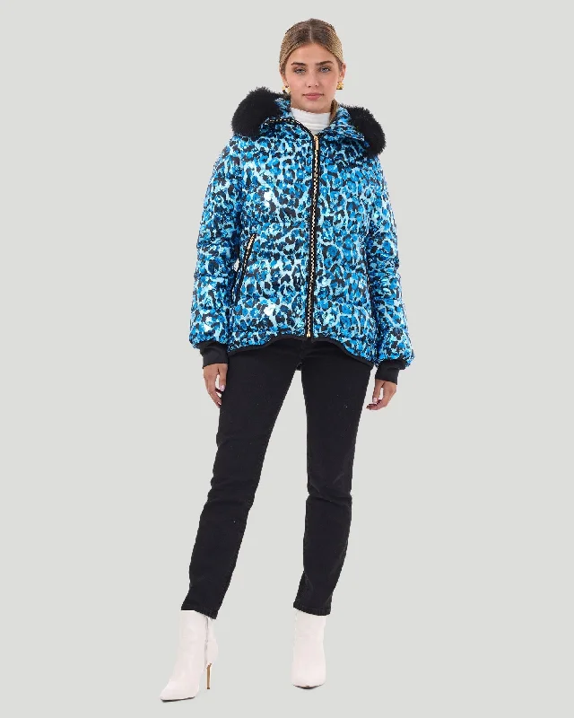 Fashion Forward, Function First Apres-Ski Jacket with Detachable Toscana Shearling Lamb Hood Trim