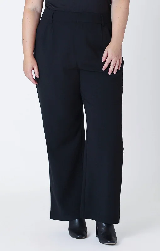 Trendy New Clothes Wide Leg Trouser In Black