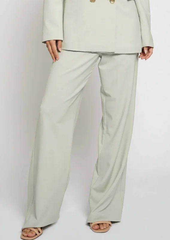 Evening Elegance Straight Leg Trouser In Matcha