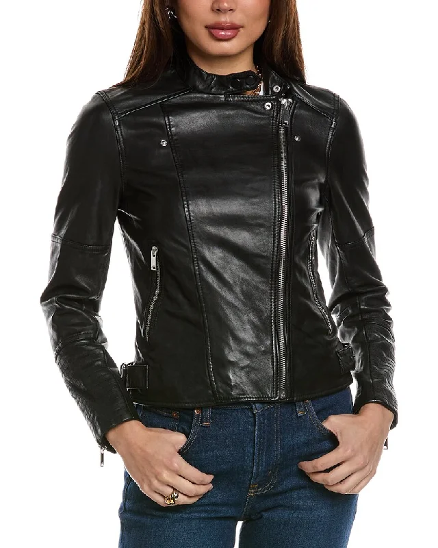 Trending Items Reiss Tallis Leather Biker Jacket