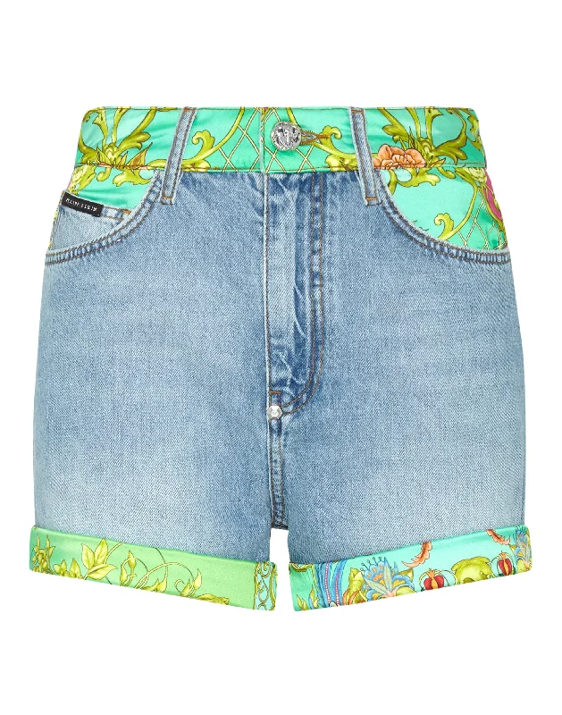 New Season Fashion Preview Sale Denim High Waist Hot pants insert New Baroque