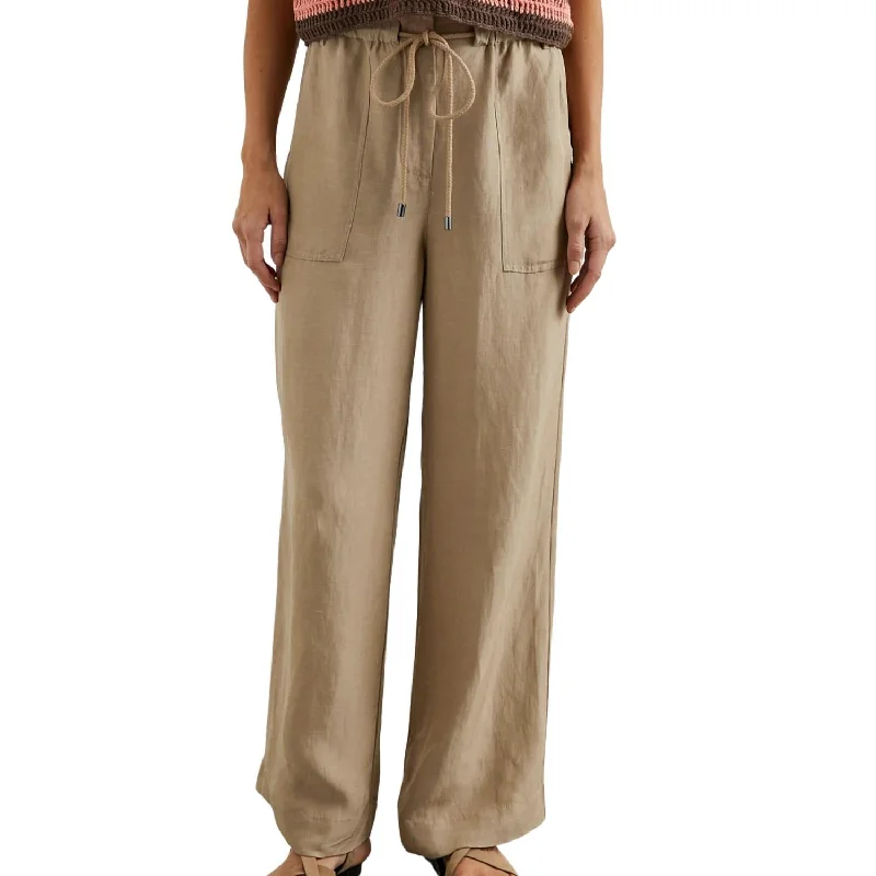 Urban Femme Streetwear Ryan Straigh Leg Pants In Safari