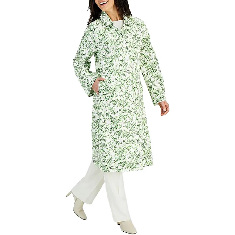 Daily Deals Womens Floral Print Long Raincoat