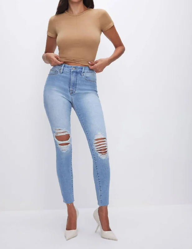 Premium Fabrics Good Legs Crop Jean In Light Wash