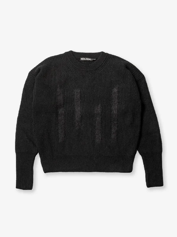 Spring Fashion W Wool Icon Sweater - Black