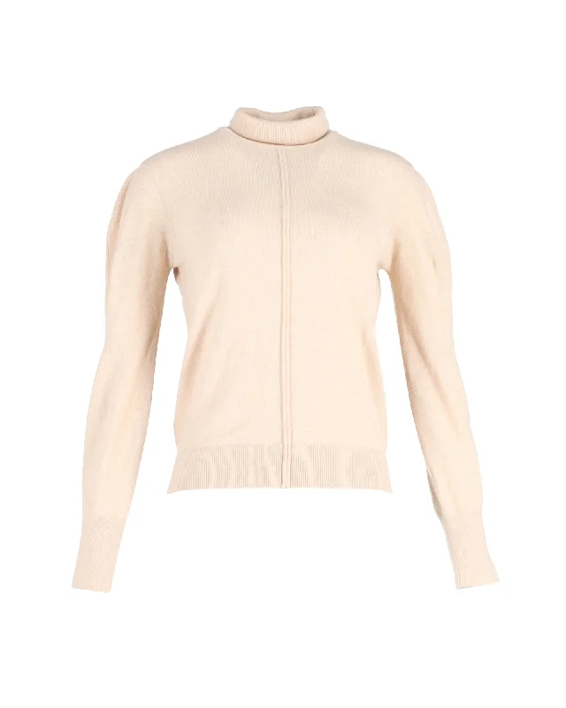 Versatile Style Wardrobe Chloé Angora Turtleneck Sweater in Cream Wool