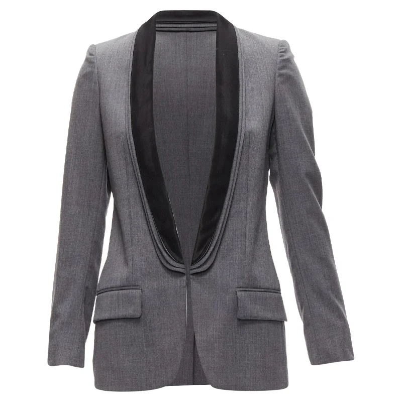 Ethnic Cultural Event Wear Stella McCartney wool triple layer shawl pocketed fitted blazer